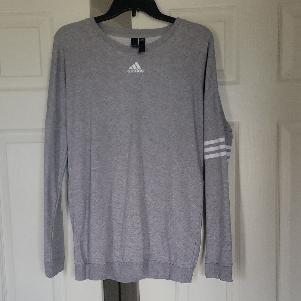 Adidas Gray Long Sleeve Sweatshirt